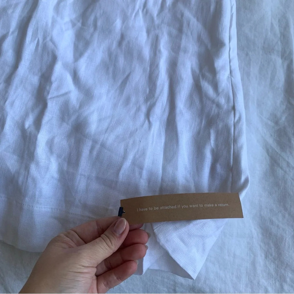 NWT Reformation Valli White Linen Cut Out Halter Mini Dress Bride Bridal - Picture 10 of 10